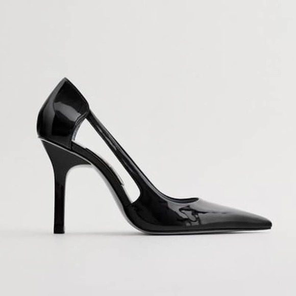 ZARA CUT OUT PATENT POINTED HIGH HEELS 9 - Picture 3 of 13